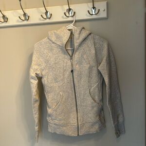 Lululemon Scuba full zip hoodie size 2 gray unwashed